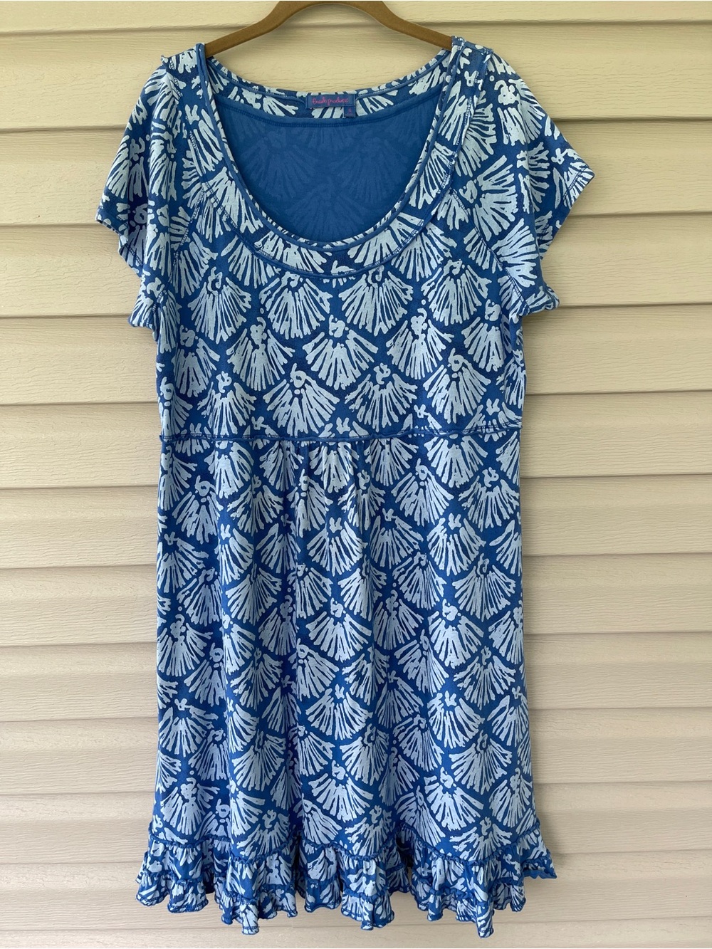 Fresh Produce Blue Sunburst Dress Size X-Large